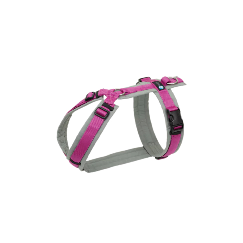Brustgeschirr FUN in grau-pink M