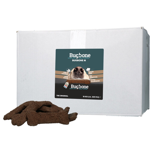 Bugbone Hundesnack Knochen mit Insektenprotein im Karton 10 kg