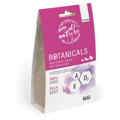 Bunny Nature Botanicals Multi-Vitamin-Snack für Zwergkaninchen, Chinchillas & Degus 150 g