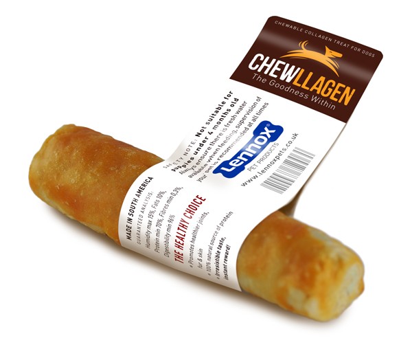 CHEWLLAGEN Retriever Roll 5" Huhn – Natürlicher Kausnack mit Kollagen