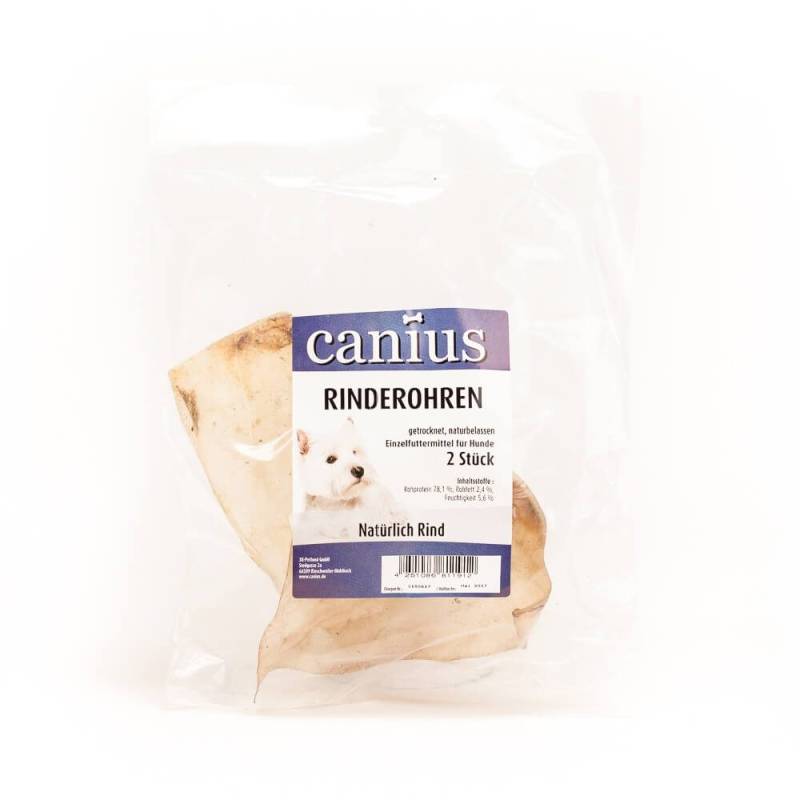 Canius Hundesnacks Rinderohren getrocken 6Stk x100g