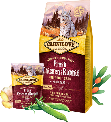 Carnilove Cat Trockenfutter für Katzen Adult Fresh - Chicken & Rabbit - Sparpaket: 5 x 2kg
