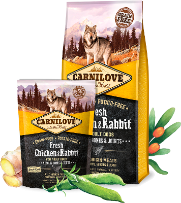 Carnilove Dog Trockenfutter für Hunde Adult Fresh - Chicken & Rabbit - Sparpaket: 2 x 12kg Carnilove Dog Trockenfutter für Hunde Adult Fresh - Chicken & Rabbit - Sparpaket: 2 x 12kg