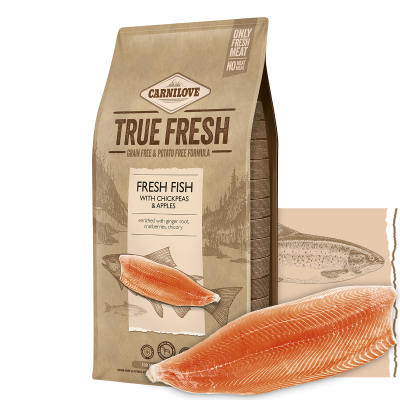 Carnilove Hunde Trockenfutter - Adult True Fresh Fish with Chickpeas and Apples - Sparpaket: 2 x 11,4kg