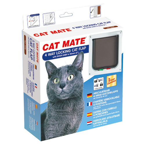Cat Mate 4-Wege Katzentür mit Magnetverschluss 235 W weiß