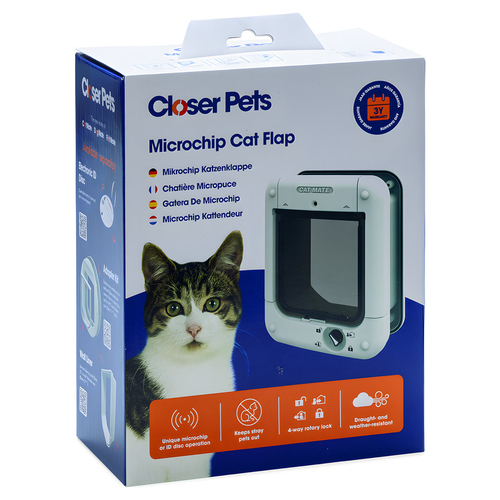 Cat Mate Katzenklappe Mikrochip 360W weiß