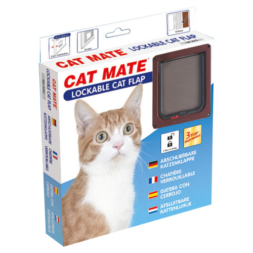 Cat Mate Katzentür mit Magnetverschluss 304 B braun