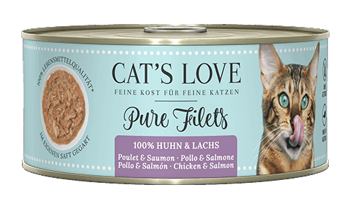 Cat’s Love  - KATZEN NASSFUTTER - PURE FILETS LACHS & HUHN 100g