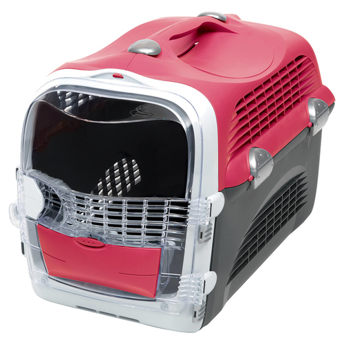 Catit Cabrio Transportbox rot/grau
