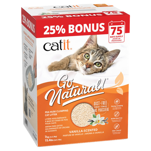 Catit Go Natural! Erbsenstreu Vanille 7 kg Box Catit Go Natural! Erbsenstreu Vanille 7 kg Box