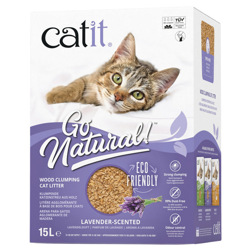Catit Go Natural! Holzeinstreu Lavendel 15 l