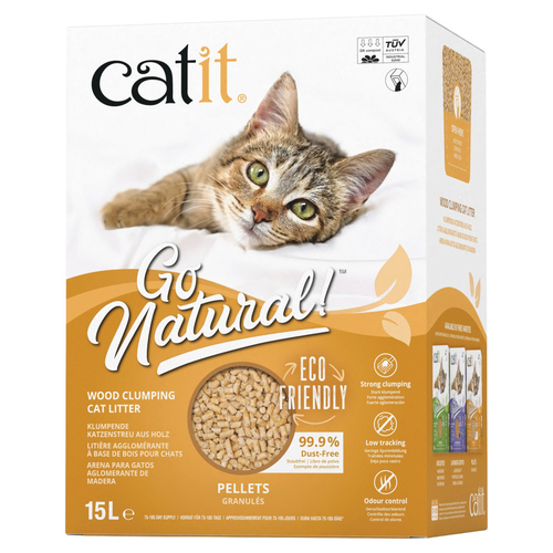 Catit Go Natural! Holzeinstreu Pellets 15 l Catit Go Natural! Holzeinstreu Pellets 15 l