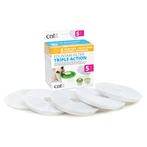 Catit Senses 2.0 Triple Action Fontain Filter 5er-Set