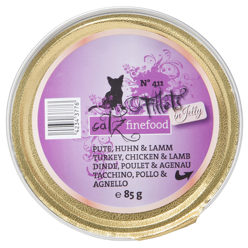 catz finefood Fillets No. 411 Pute, Huhn & Lamm 85 g - 12 Stück catz finefood Fillets No. 411 Pute, Huhn & Lamm 85 g - 12 Stück