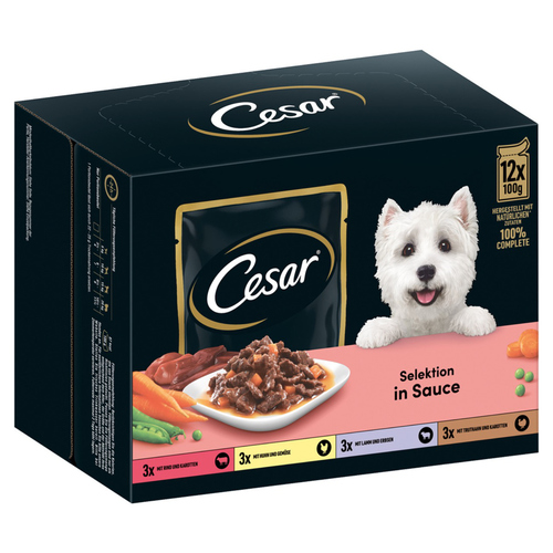 Cesar Multipack Selektion in Sauce 4 Varietäten 12 x 100 g - 4 Stück