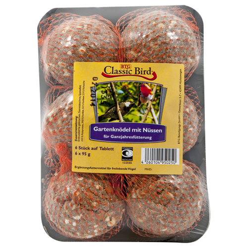 Classic Bird Garten Nussknödel 6er-Pack - 16 Stück
