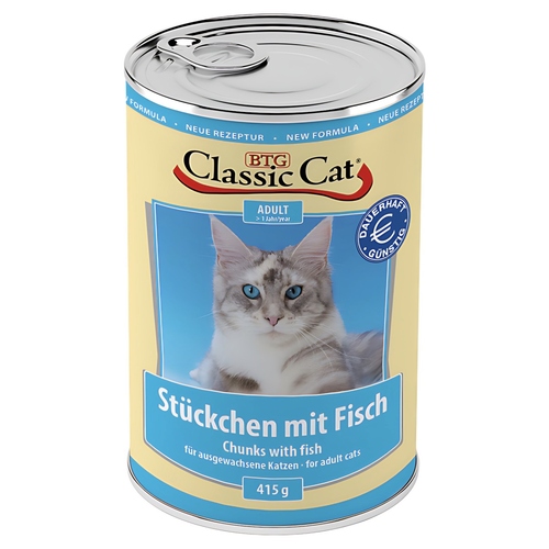 Classic Cat Stückchen mit Fisch 415 g - 12 Stück