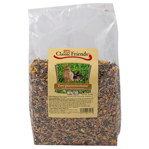 Classic Friends Zwergkaninchenfutter 2,5 kg - 4 Stück Classic Friends Zwergkaninchenfutter 2,5 kg - 4 Stück