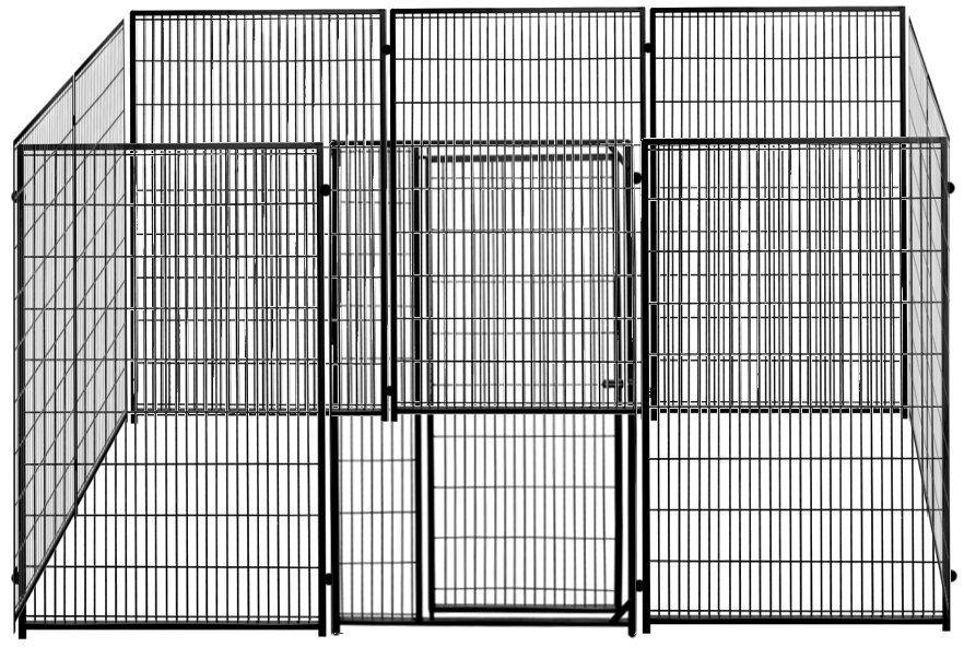 Colour Gitterzwinger/Auslauf 2 x 4 m aus farbig beschichteten Elementen, schwarz