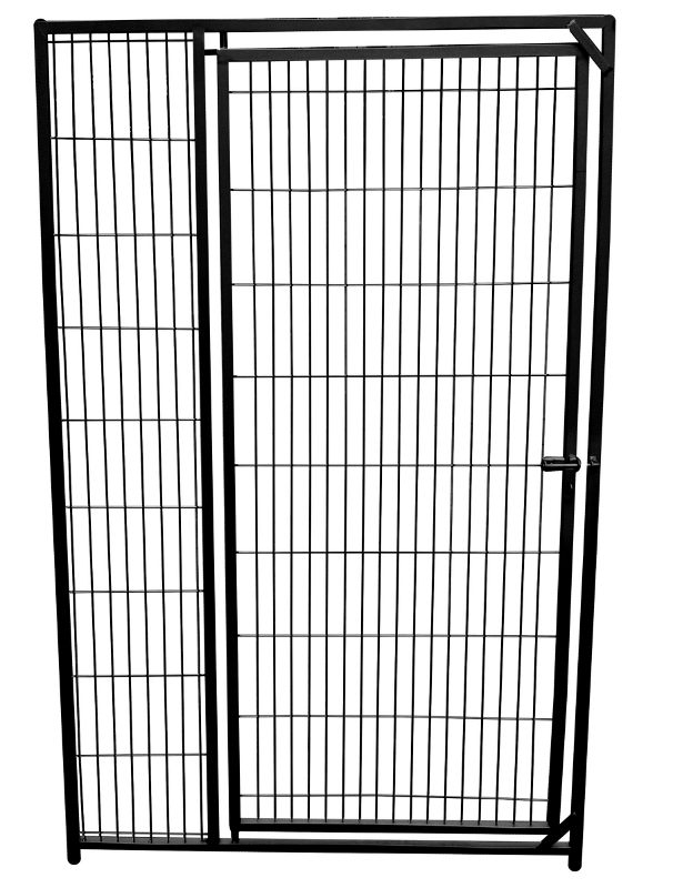 Colour Hundezwinger Gitterelement mit Tür, schwarz, 1,6 x 1,0 m