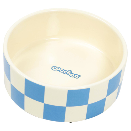 Coockoo Futternapf Checkmate! blau/weiss, Größe: L / Maße: 18 x 18 x 7 cm