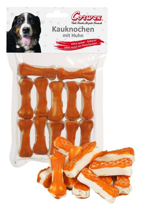 Corwex Kauknochen mit Huhn – 12 × 5 cm