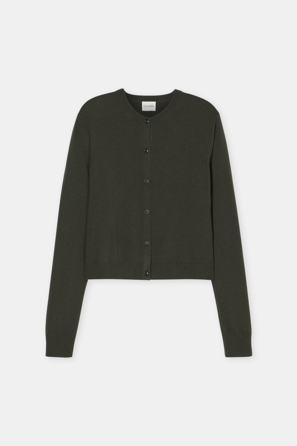Crew neck cardigan long sleeve