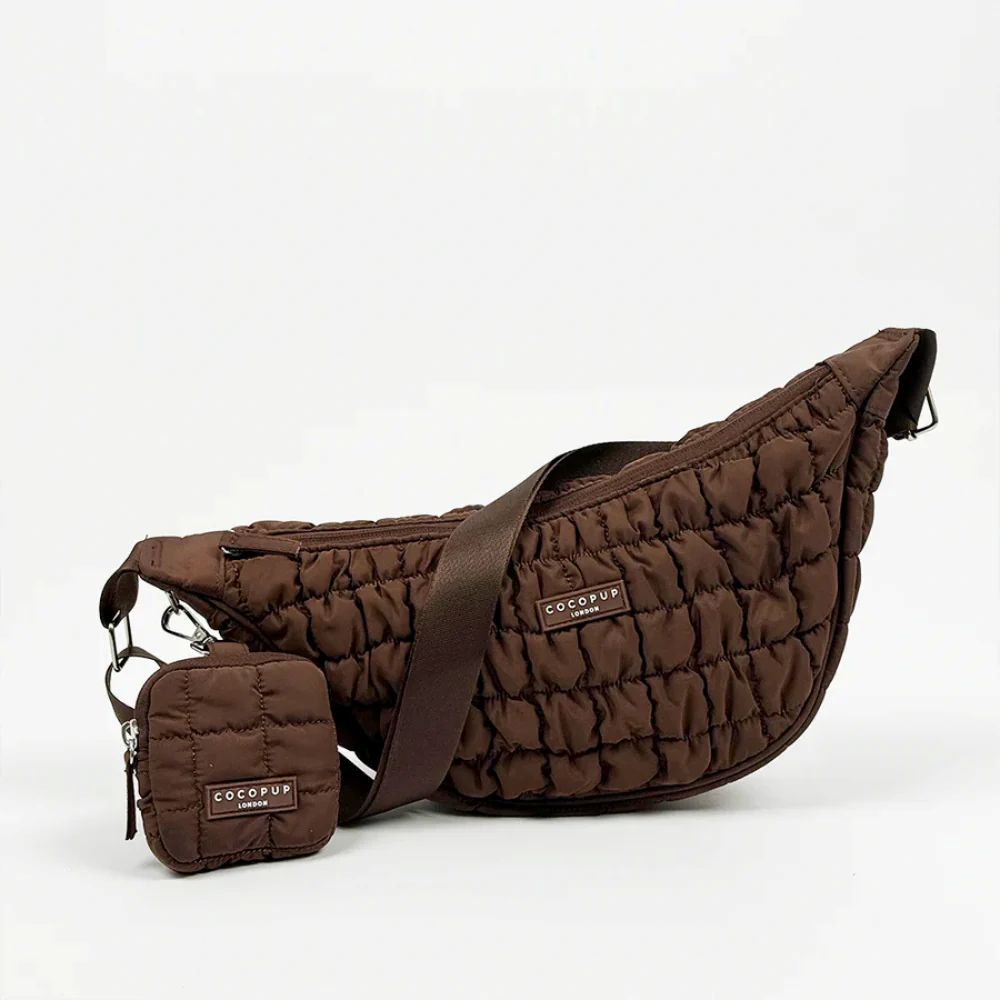 Crossbody Crescent Dog Walking Bag Espresso