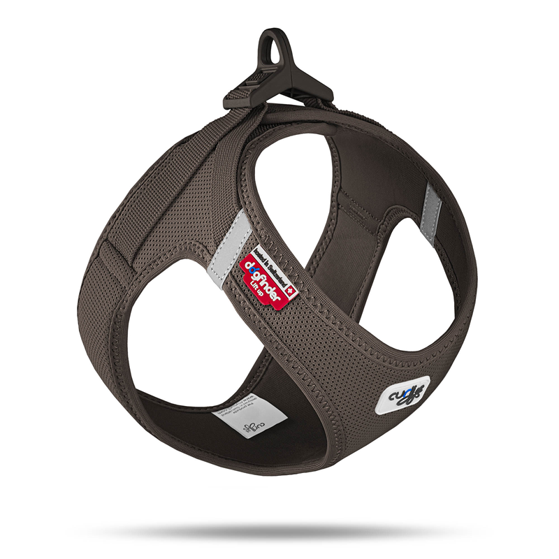 Curli Clasp Vest Geschirr Air-Mesh Braun - S