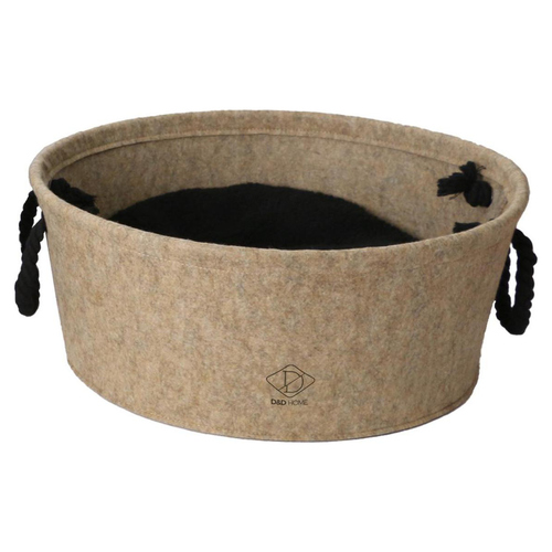 D&D Filzkorb beige für Katzen, Maße: 50 x 50 x 22 cm D&D Filzkorb beige für Katzen, Maße: 50 x 50 x 22 cm
