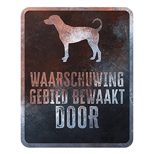 D&D Home, Warnschild Dobermann niederländisch, 25 x 20 x 0,3 cm, Mehrfarbig, Schild, Mehrfarbig, Hund von D&D Home