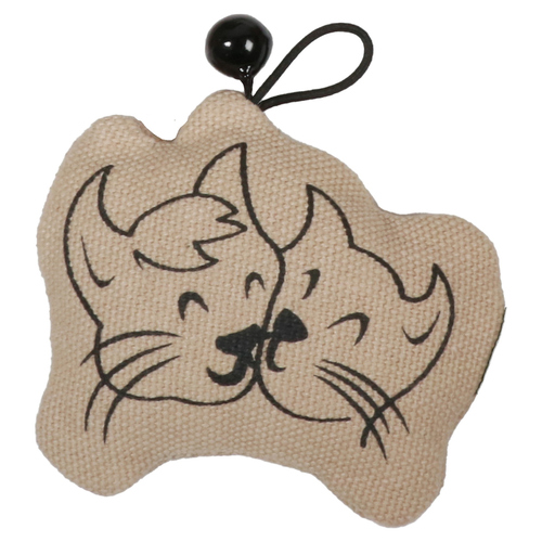 D&D Katzenspielzeug I Love Happy Cats "Happy Cats" mit Glöckchen beige