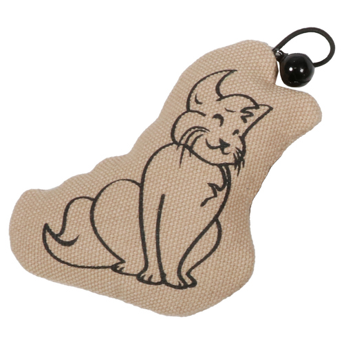 D&D Katzenspielzeug I Love Happy Cats "Sitting Cat" mit Glöckchen beige D&D Katzenspielzeug I Love Happy Cats "Sitting Cat" mit Glöckchen beige