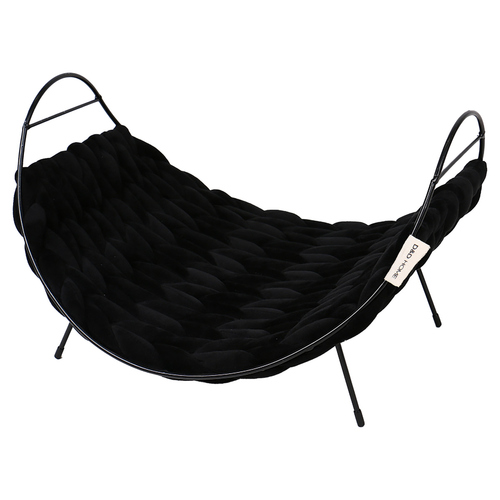 D&D Metallbett Baily Fleece schwarz, Größe: L