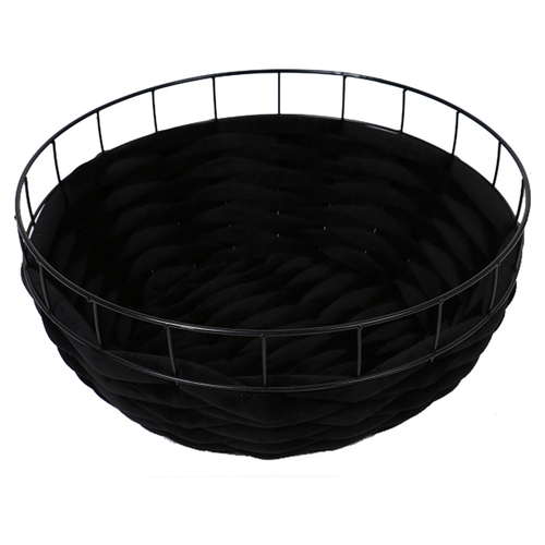 D&D Metallkorb Ferry Fleece schwarz, Größe: S