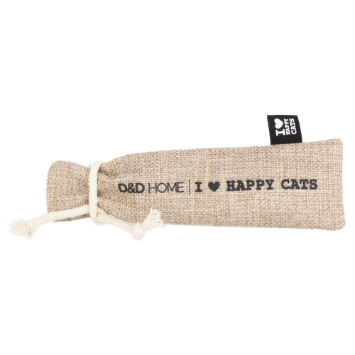 D&D Täschchen mit Kräutermischung I Love Happy Cats "Pouchette" beige