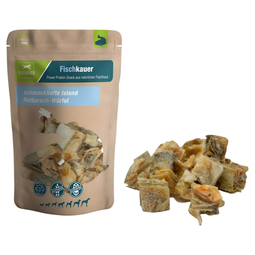 DAUERKAUER Fischkauer Island Rotbarsch-Würfel 60 g