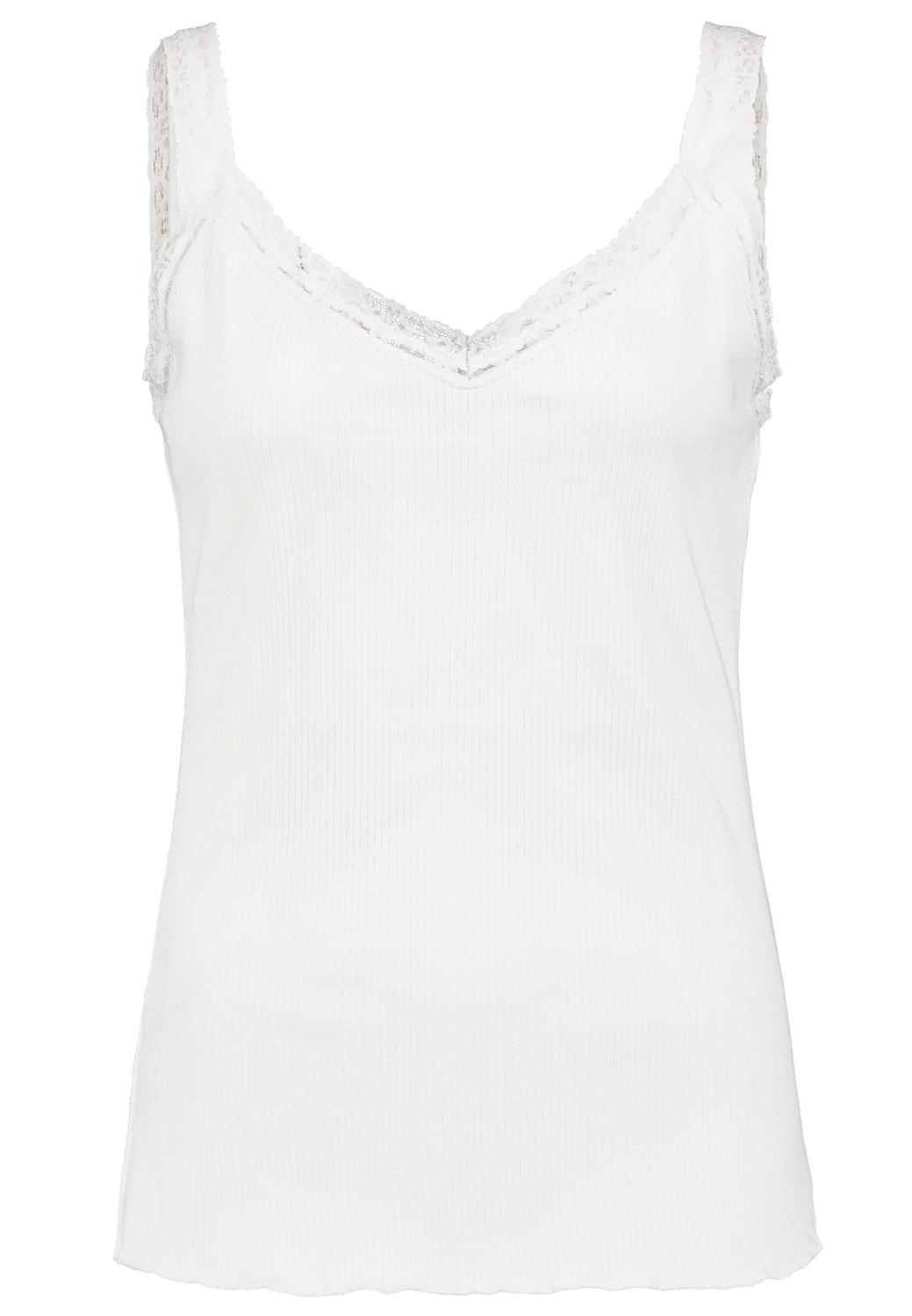 DOB Top,Rippe, Spitzentape an Aussc