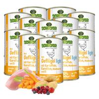 Schecker Hundemenü - Geflügel light mit Kartoffeln, Karotten, Waldbeeren & Ei Schecker Hundemenü - Geflügel light mit Kartoffeln, Karotten, Waldbeeren & Ei