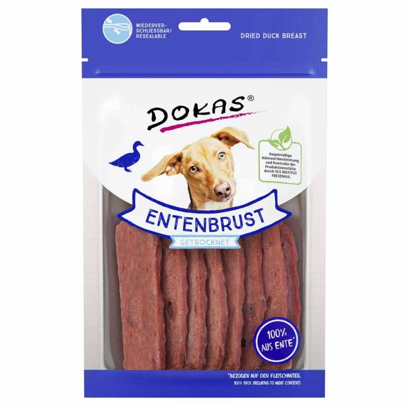 DOKAS Hundesnacks Entenbrust getrocknet 12 x 70g - 70g