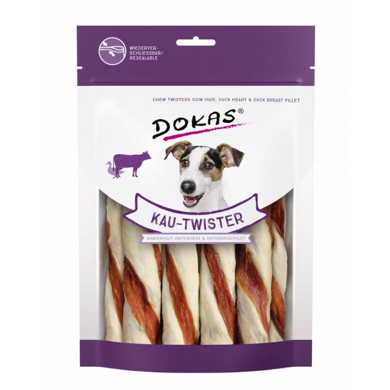 DOKAS Hundesnacks Kautwister Rind und Ente 9 x 200g - Sparpaket: 9x 200 g DOKAS Hundesnacks Kautwister Rind und Ente 9 x 200g - Sparpaket: 9x 200 g