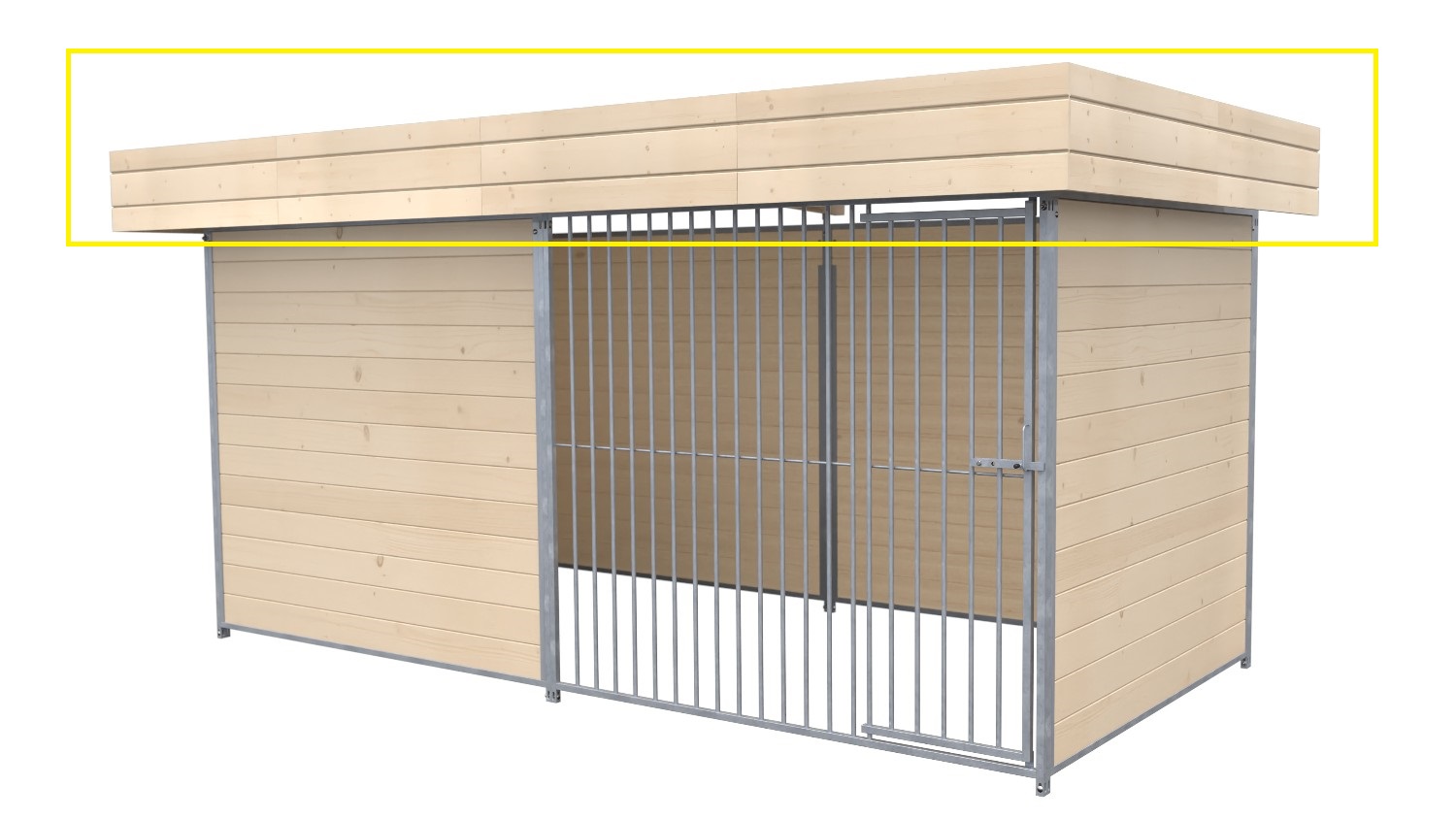 Dachblende für SAUERLAND Hundezwinger 2 x 3 m naturbelassen
