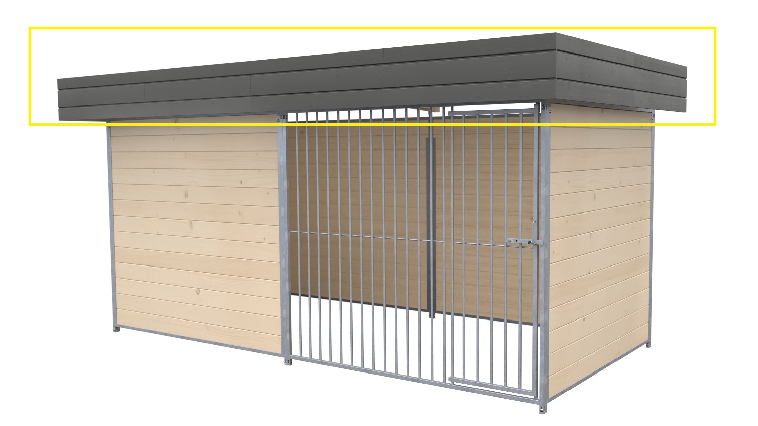 Dachblende für SAUERLAND Hundezwinger 2 x 4 m Graphitgrau