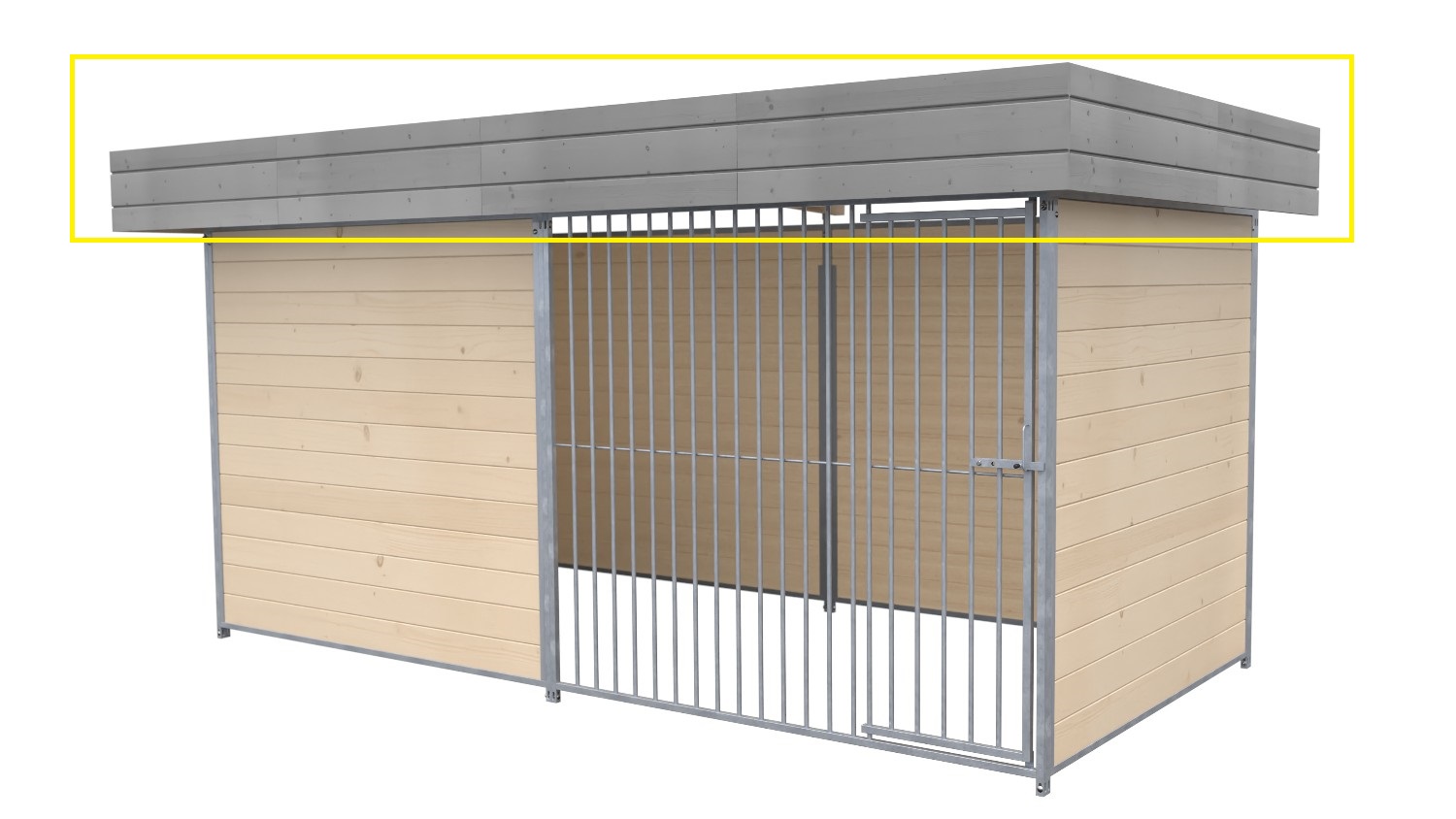 Dachblende für SAUERLAND Hundezwinger 2 x 4 m Platingrau