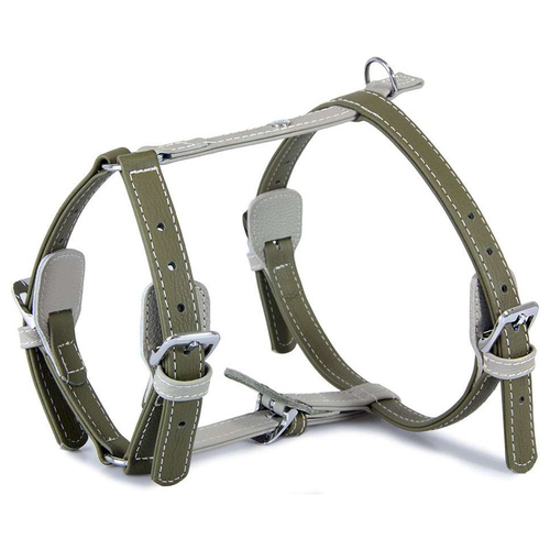 Das Lederband Geschirr Amsterdam Capers/Grey, Halsumfang: 30-50 cm