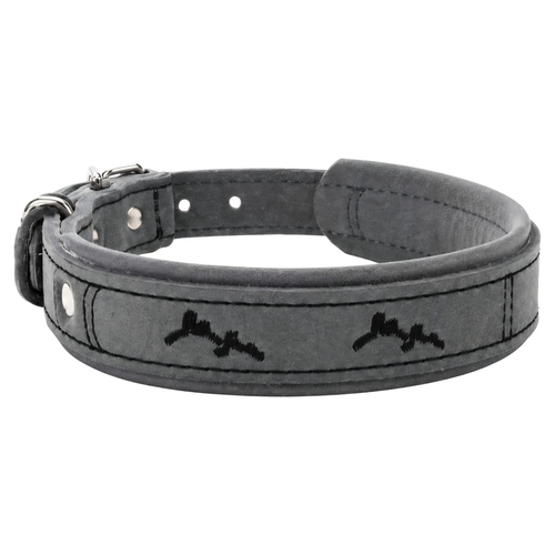 Das Lederband Halsband Zweiburgen Granite/Granite, Länge: 60 cm