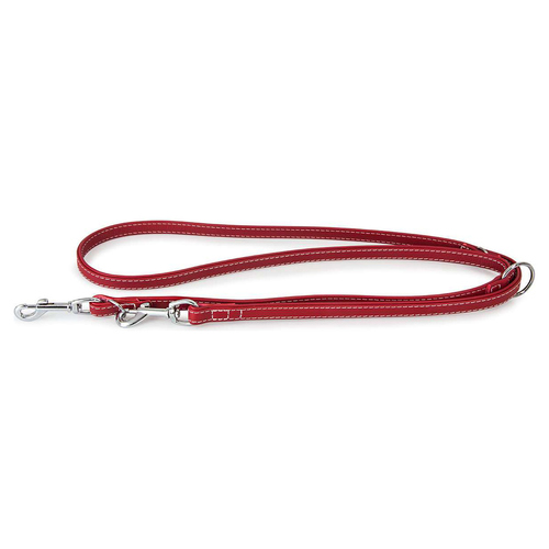 Das Lederband Hunde Führleine Barcelona Indian-Red, Maße: 200 cm / 14 mm