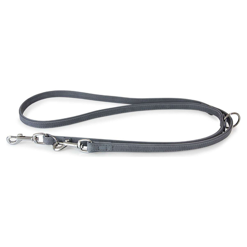 Das Lederband Hunde Führleine Boston Granite, Maße: 200 cm / 18 mm