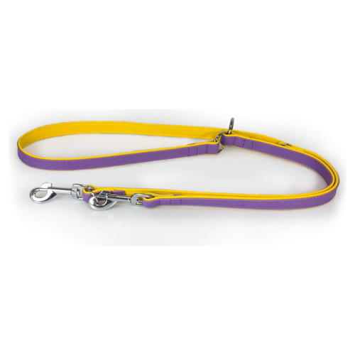 Das Lederband Hunde Führleine Firenze Lilac/Sunshine, Maße: 200 cm / 18 mm