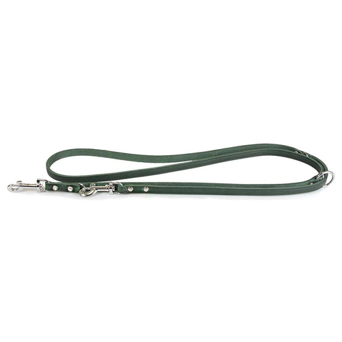Das Lederband Hunde Führleine Weinheim Hunting Green, Maße: 110 cm / 12 mm